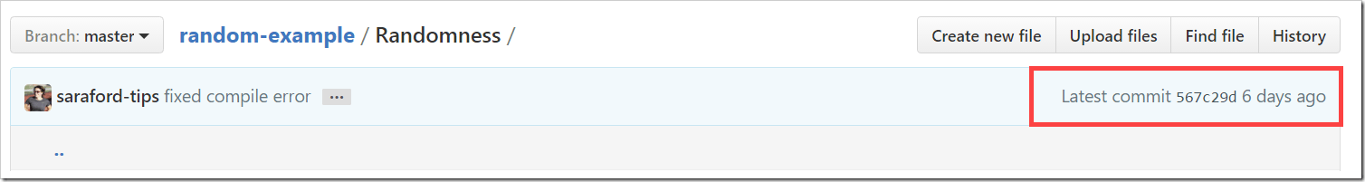 Randomness folder showing commit 567c29d 6 days ago