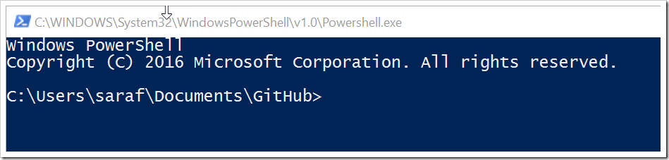 Powershell prompt