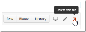 Delete this file button