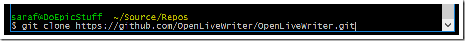 git clone https://github.com/OpenLiveWriter/OpenLiveWriter.git