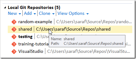 Double click in Team Explorer to switch repositories Double click in Team Explorer to switch repositories