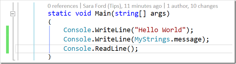 added Console.Read();