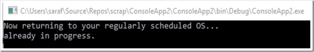 default black background for console app
