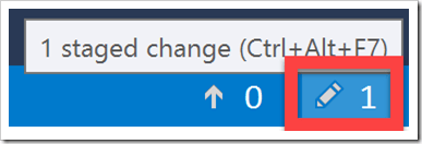 pen or pencil icon button for Changes pane