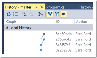 merge from the branch now in the graph history