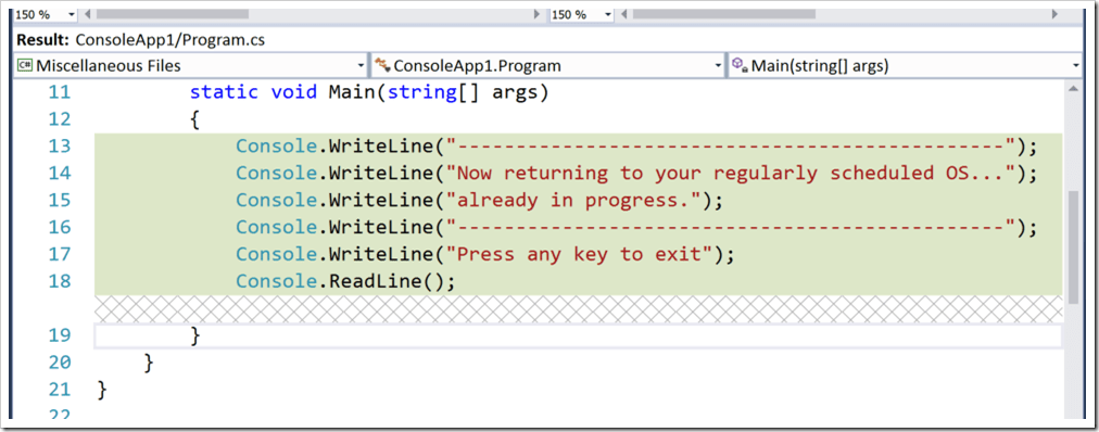 editing the resulting window screen 
