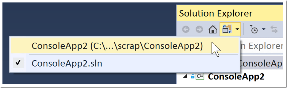 switching back to folder view