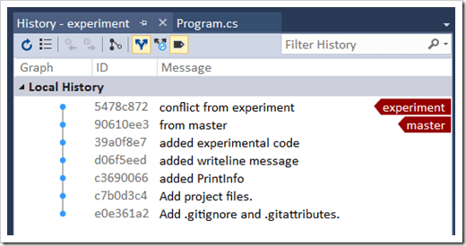 experiment pointer above master pointer
