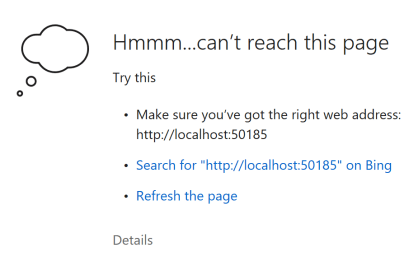 can't reach this page