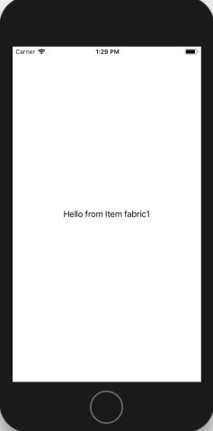 displaying Fabric1 when tapped in its own page