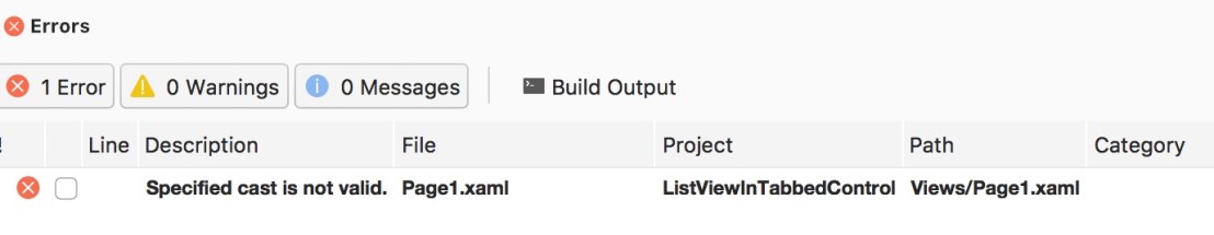 Specific Cast Not Valid complier error message